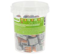 WAGO - Pot de 50 bornes de connexion automatique S222 2,3 et 5 entrées