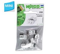 WAGO S2273 10 mini bornes de connexion rapide 2 entrées pour fils rigides - 2273-202