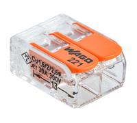 WAGO Sachet de 3 bornes S221 2 entrées fils souples et rigides 0.5 à 6mm²