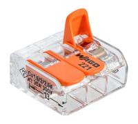 WAGO - Sachet de 3 bornes S221 3 entrées Fils Souples et rigides 0.5 à 6mm²