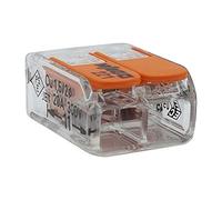 Wago Set de 50 Bornes de Raccordement 221 avec Levier pour Câbles 4 mm² | Mini connecteurs transparents, 20x 2 fils, 20x 3 fils et 10x 5 fils, pour fils souples et rigides, jusqu'à 32 A / 450 V