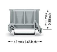 WAGO Adaptateur Coudé universel, En Combinaison avec un Adaptateur de Fixation, 221-500 Ou 222-500, pour Montage Sur Rail Ts35, Gris, 222-510 (10 Pcs)