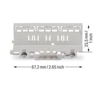 WAGO WAGO Adaptateur de fixation 221-501 Série 221 4 mm² gris clair Quantité:10
