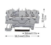 WAGO WAGO Bornes de passage 3L 1 mm² gris TopJob 2000-1301 Quantité:1