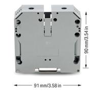WAGO WAGO Bornier de passage 2 conducteurs 883-1201 120 mm² gris Quantité:1