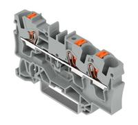 WAGO WAGO Bornier de passage 2204-1301 4mm² gris 3 conducteurs Quantité:50