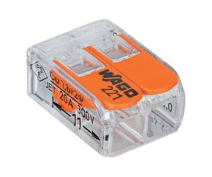 WAGO WAGO COMPACT-Connecteur 2 x 0,2-4 mm² transparent 5 pièces sachet avec rail Quantité:1