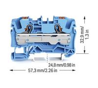 WAGO WAGO Connecteur de passage 2 conducteurs 2206-1204 6 mm² bleu Quantité:1
