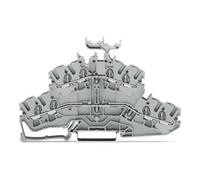 WAGO WAGO Connecteur double étage 4 conducteurs 2002-2431 gris 2,5mm² Push-in CAGE CLAMP® Quantité:50