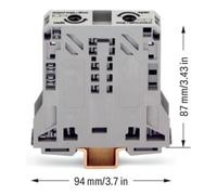 WAGO WAGO GmbH& Co. KG Connecteur de passage 10-50 mm² gris 285-150 Quantité:1