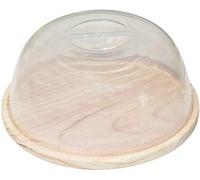 Wagtail Fromage rond avec couvercle en plastique - Boîte à fromage bois - Idéal pour conserver vos fromages frais - Diamètre Ø 18cm