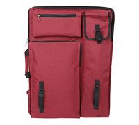 WAHEWUD Grand Sac de Transport Multifonction pour Fournitures d'art en Toile 4K, Sac de Rangement pour Outils de Peinture, carnet de Croquis (Rouge)