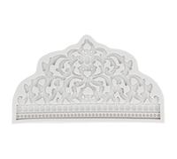 WAHEWUD Moule à Fondant en Silicone en Forme de Couronne Royale, Moule à Chocolat Ornemental pour Décoration de Gâteau, Moule Artisanal Réutilisable pour Résine, Gelées et Muffins, Blanc