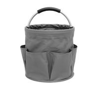 WAHEWUD Sac fourre-Tout de Jardin 6 Poches en Tissu Oxford 600D revêtement PE 17 L Pliable et Stable Panier de récolte Organisateur d'outils avec poignée Confortable (Grise)