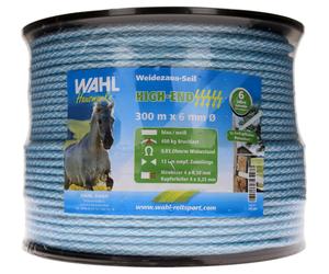 WAHL-FENCE CORDON DE CLÔTURE - HIGH END - 6mm/300m Conducteurs 4 x acier inox 0,30mm+ 4 x Cu 0,25mm