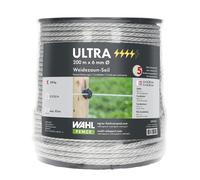 WAHL-FENCE CORDON DE CLÔTURE - ULTRA - 6mm/200m Conducteurs 2 x Cu 0,30mm, 4 x acier inox 0,20mm