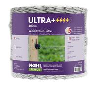 WAHL-FENCE Fil de clôture - ULTRA+ - 3 mm / 400 m Conducteurs 6 x Niro 0,15 mm + 3 x Cu 0,25 mm