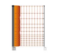 WAHL-FENCE Filet pour volailles, 110 cm x 50 m, pointe double électrifiable, 15 piquets noirs