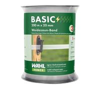WAHL-FENCE RUBAN DE CLÔTURE - BASIC - 10mm/ 200m 4 x câble acier inox 0,16mm, blanc