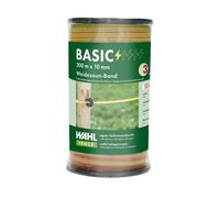 WAHL-FENCE RUBAN DE CLÔTURE - BASIC - 10mm/ 200m 4 x câble acier inox 0,16mm, jaune/orange