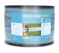WAHL-FENCE RUBAN DE CLÔTURE - HIGH END - 12,5mm/ 200m Conducteurs 4 x acier inox 0,30mm+ 4 x Cu 0,25mm