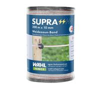 WAHL-FENCE RUBAN DE CLÔTURE SUPRA - 10mm/200m, blanc-rouge 4 x 0,30 ruban TriCond