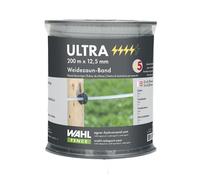 WAHL-FENCE Ruban de clôture - ULTRA - 12,5 mm/200 m Conducteurs 3 x Niro 0,18 mm + 3 x Cu 0,20 mm