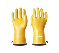 wahoo Gant Four Anti Chaleur en Silicone Liquide, Imperméables Gant de Cuisine, Antidérapants, Parfaits pour la Cuisine, Le Barbecue, la Cuisson & la Pâtisserie, Jaune, XXL/11
