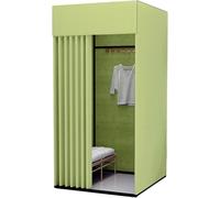 WaiDXn Cabine d'essayage Mobile, Magasin de vêtements, Rideau en Tissu de Sol Portable, Cabine d'essayage Simple, vestiaire Personnalisable