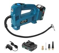 Waitley Compresseur d’air sans fil 150 PSI compatible avec Makita 18V | Pompe à air portable avec affichage numérique, arrêt automatique, chargeur de batterie et adaptateurs de valve pour voiture