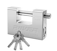 WAIZHIUA 1KG Cadenas Exterieur Ultra Robuste, Cadenas Haute Sécurité pour Conteneur avec 4 clés, Cylindre de serrure anti-perçage Convient aux conteneurs, entrepôts, motos