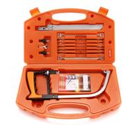 WAIZHIUA Scie à métaux, scie à métaux, multifonction, 13 en 1, cadre réglable, avec 6 lames en acier HSS pour métal, verre, carrelage, bois, plastique