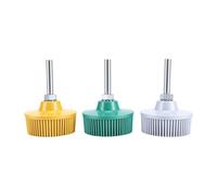 Wakects Brosse Abrasive en Caoutchouc, Jeu de 6, Queue de 1/4 Pouce | Disques à grains 50 80 120, ébavurage des métaux, polissage pour enlever le revêtement, accessoire pour outils électriques,