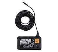 Wakects Caméra Endoscopique Industrielle 8 Mm Double Objectif 1080p Ip67 | Écran LCD Couleur 4,3 Pouces, 8 Led Réglables, Câble Semi-rigide, Inspection des Tuyaux D'égout, Compatible CVC, Outil