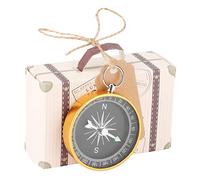 Wakects Coffret Cadeau pour Cadeaux de Mariage, 20 Pièces, Boîtes à Bonbons en Papier avec Boussole et étiquettes Kraft, 8 X 3 X 5 Cm, pour Thème de Voyage, Mariage, Fête Prénatale, Décorations de