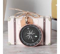 Wakects Coffret Cadeau pour Cadeaux de Mariage, 20 Pièces, Boîtes à Bonbons en Papier avec Boussole et étiquettes Kraft, 8 X 3 X 5 Cm, pour Thème de Voyage, Mariage, Fête Prénatale, Décorations de