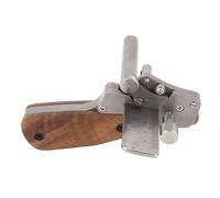 Wakects Coupeur de Lanières de Cuir, Coupe-bandes de Cuir Manuel, Acier Inoxydable 304, Réglable 10-60mm, Double échelle, Lame à Changement Rapide, avec Manche en Noyer Noir pour