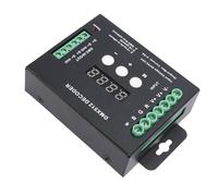 Wakects Décodeur LED 4CH, Décodeur DMX512 RGBW en Plastique DC9V à 24V avec Affichage Numérique 192W à 12V 384W à 24V 15 Effets 10 Niveaux de Vitesse pour l'éclairage de Scène