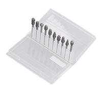 Wakects Ensemble de Fraises Rotatives en Acier au Carbure de Tungstène, 10 Pièces, Mèches de Gravure à Double Coupe pour Meuleuse, Outil Rotatif, ébavurage du Métal, élimination de la Rouille,