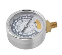 Wakects Jauge de Vide, Manomètre de Pression Négative, 0 à -14 Psi, Cadran de 6,35 Cm, Acier Inoxydable, Raccord NPT 1/8 Pouce, Couvercle Transparent, pour Test de Pression de Vide