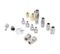 Wakects Kit Adaptateur Aérographe, 15 Pièces Acier Inoxydable Dévissage | Raccords, Raccords en Acier, Mâle/femelle 1/8 Pouce et 1/4 Pouce, Pression Réglable, Compatibles Tuyau/compresseur