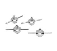 Wakects Lot de 4 Bouchons de Remplissage pour Pulvérisateur Ponctuel en Acier au Carbone avec Poignée en T, Filetage 5, 8, 18 UNF pour Vaper 19487, Pulvérisateur Non Aérosol, Recharges d'atelier de