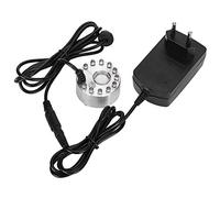 Wakects Mini Fontaine à Eau Brumisateur avec 12 Lumières Colorées, Humidificateur à Brume Froide for Bassin étang Aquarium Décoration (Prise UE 100-240V)