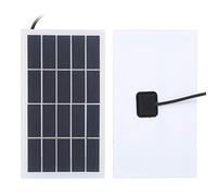 Wakects Panneau de Charge Solaire, Module Photovoltaïque 5V Batterie 3.7V | Légère et Incassable, Idéale pour Lampes de Jardin, Interface 5521, Câble 300 cm.