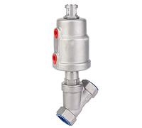 Wakects Pneumatic Angle Seat Valve, DN15 1/2" Acier Inoxydable (3/4“ DN20) | Tête d\'actionneur rotative à 360°, indicateur visuel de position, joint PTFE, piston à faible usure, traitement de l\'eau