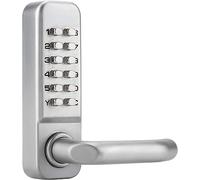 Wakects Serrure a code, Serrure de porte étanche sans igicode porte, Alliage de zinc poignée à code Serrure mécanique 1-11 chiffres pour porte de 30-60 mm d'épaisseur, poignée de porte