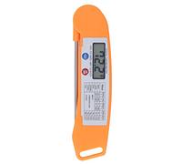 Wakects Thermomètre Alimentaire Numérique Thermomètre à Viande Pliable avec Sonde en Acier Inoxydable 304 Lecture de 2 à 3 Secondes Rétroéclairage de Maintien d'alarme pour la Cuisson des Grillades