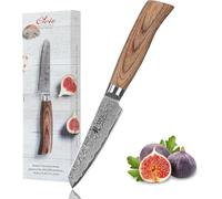 WAKOLI EDIB Pro Couteau d'Office de Cuisine Professionnel en Damas, 10 cm