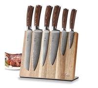 Wakoli EDIB Set de 6 Couteaux de Cuisine Professionnels en Acier Damas