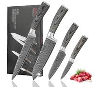Wakoli Lot de 4 Couteaux de Damas 4DM-HOL-EDS VG-10 - Edis